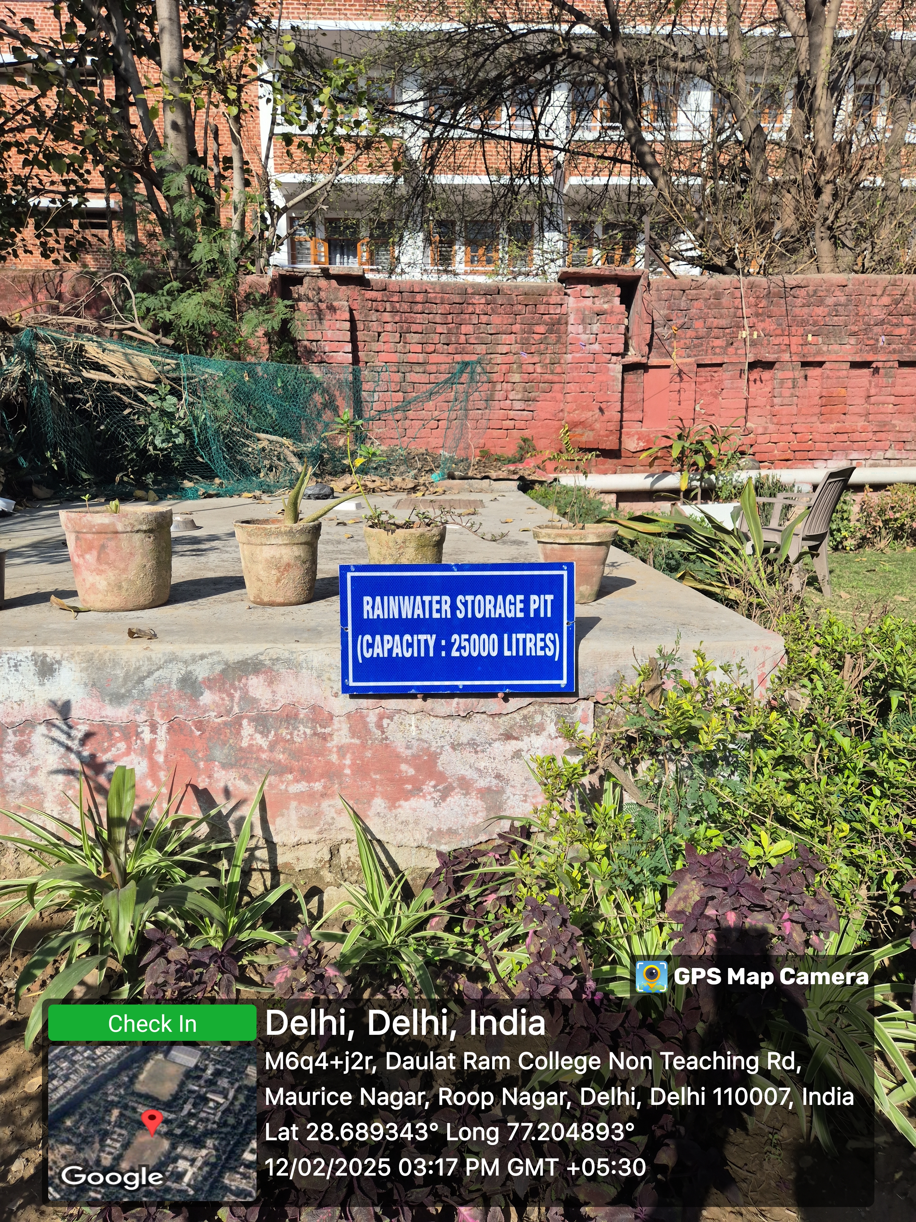 Rain Water storage pit 25000 litres